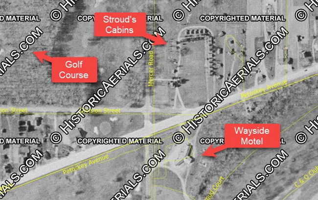 Strouds Cabins and Wayside Motel - 1956 Aerial